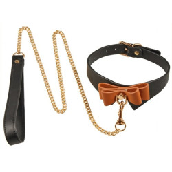 Generique Collier et Laisse Butler Noir et Marron